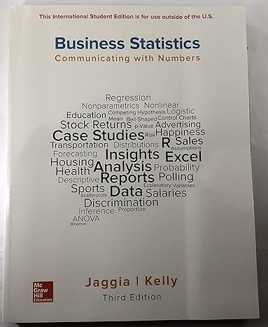 business statistics communicating with 3rd edition sanjiv jaggia ,alison kelly 1260288374, 978-1260288377