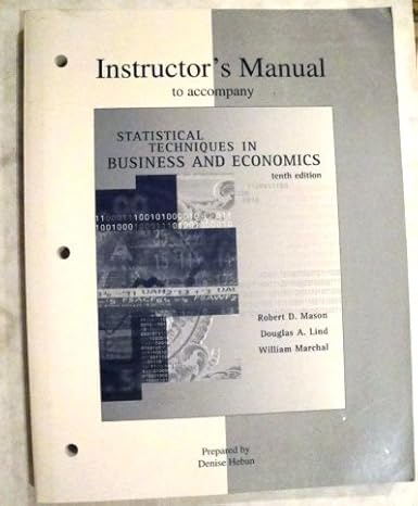 statistical techniques in business and economics 1st edition robert mason 0073039292, 978-0073039299