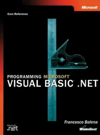 programming microsoft visual basic net 1st edition francesco balena 007285054x, 978-0072850543