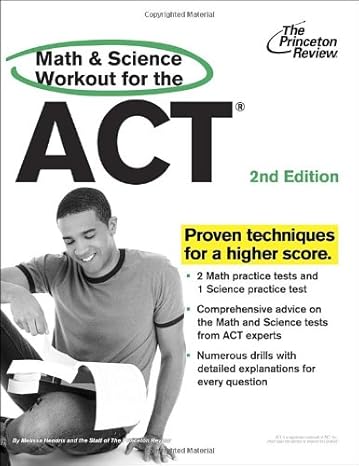 math and science workout for the act 2nd edition princeton review 0307945952, 978-0307945952