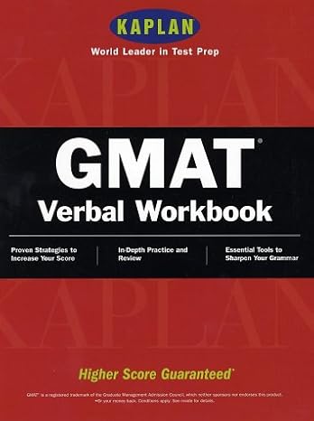 kaplan gmat verbal workbook 1st edition kaplan 0743216865, 978-0743216869