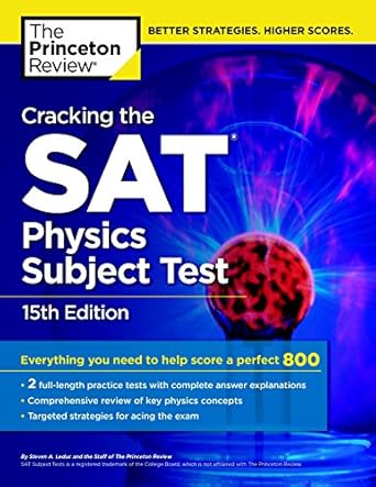 cracking the sat physics subject test 15th edition princeton review 080412566x, 978-0804125666