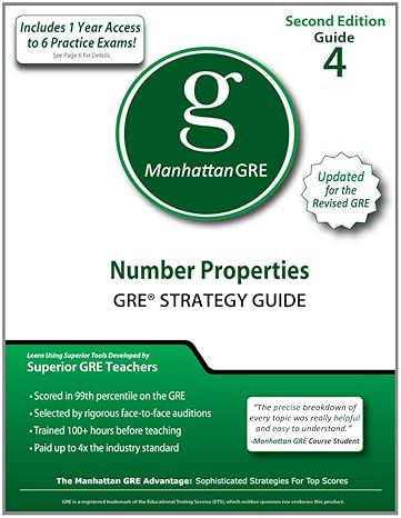 number properties gre strategy guide original edition - manhattan gre 1935707507, 978-1935707509