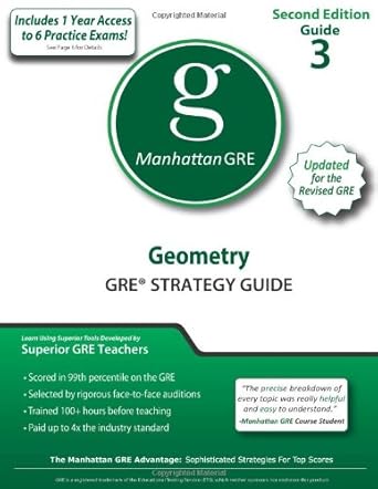 geometry gre strategy guide original edition - manhattan gre 1935707493, 978-1935707493