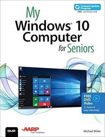 my windows 10 computer for seniors pap/cdr edition michael miller 0789754606, 978-0789754608