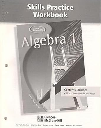 algebra 1 skills practice workbook 1st edition mcgraw hill 0078277477, 978-0078277474