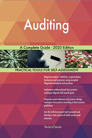 auditing a complete guide 2020 edition 1st edition gerardus blokdyk 1867317567, 978-1867317562