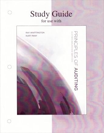 principles of auditing and other assurance services study guide study guide edition o ray whittington ,kurt