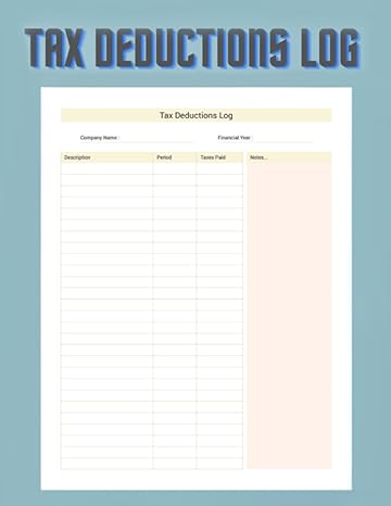 tax deductions log 1st edition kelly johnson b0bvdsbzfw