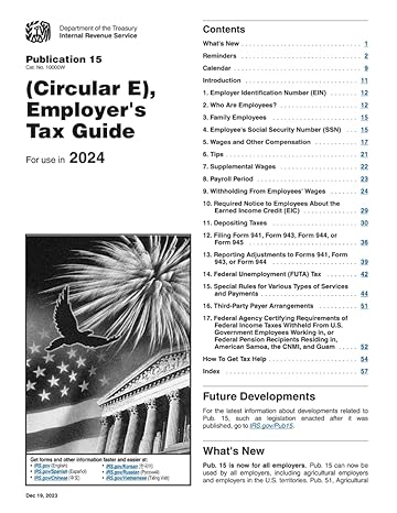 publication 15 employers tax guide 1st edition u s internal revenue service b0cqtxcntp, 979-8872643821