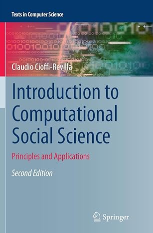 introduction to computational social science principles and applications 1st edition claudio cioffi revilla