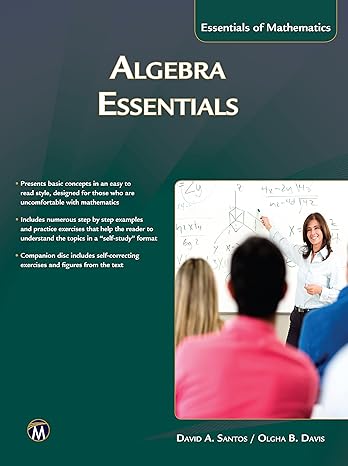 algebra essentials pap/cdr edition david a santos ,olgha davis 1937585220, 978-1937585228