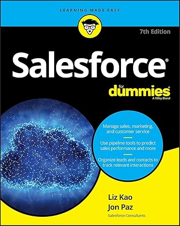 salesforce for dummies 7th edition liz kao ,jon paz 1119576326, 978-1119576327