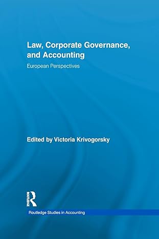 law corporate governance and accounting 1st edition victoria krivogorsky 1138959677, 978-1138959675