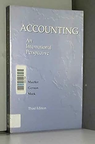 accounting an international perspective 3rd edition gerhard g , various mueller 0256124035, 978-0256124033