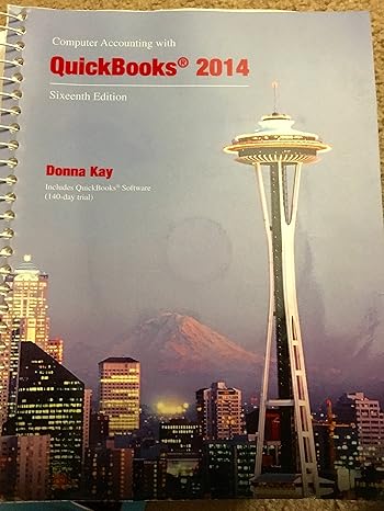 computer accounting with quickbooks 2014 1st edition donna kay 0078025702, 978-0078025709