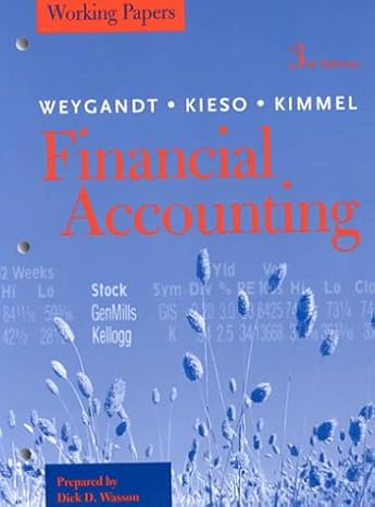 financial accounting working papers 3rd edition jerry j weygandt ,donald e kieso ,paul d kimmel 0471372676,