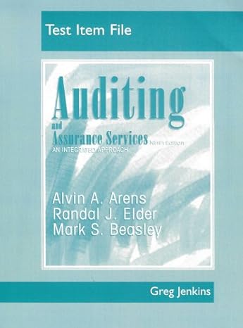 auditing and assurance services an integrated approach nin edition greg jenkins b000oaot3u