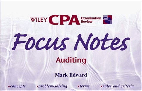 wiley cpa examination review focus notes auditing 1st edition less antman 0471198455, 978-0471198451