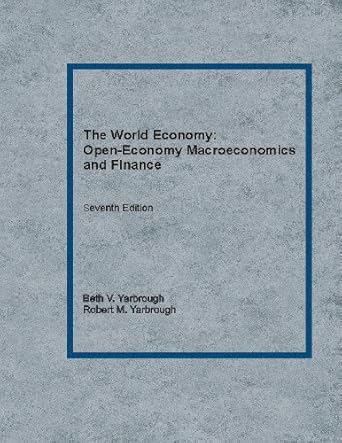 the world economy open economy macroeconomics and finance 1st edition beth v yarbrough ,robert m yarbrough