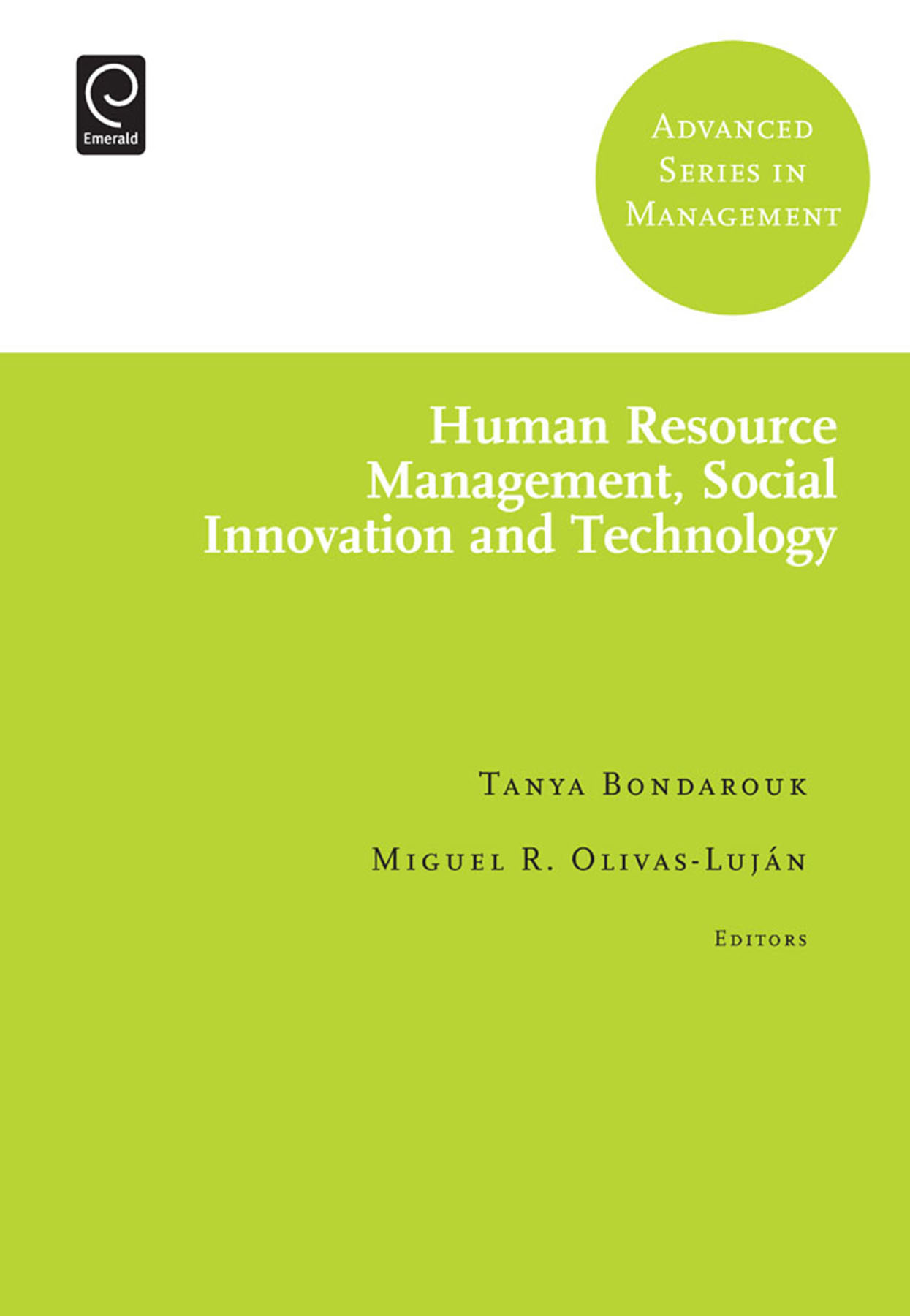 human resource management social innovation and technology 1st edition bondarouk, tanya, olivas luján,