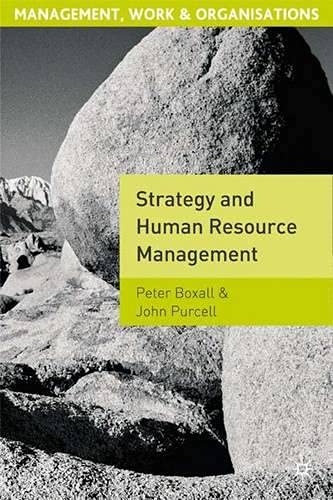 strategy and human resource management 4th printing edition boxall peter and purcell john 0333778200,