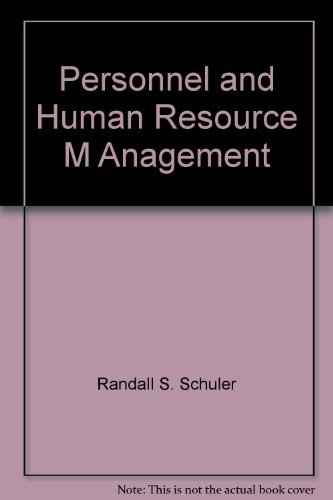 personnel and human resource management 3rd edition schuler, randall s 0314254714, 9780314254719