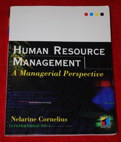 human resource management a management perspective  cornelius, nelarine, maxwell plath, susan 1861521502,