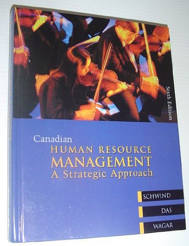 canadian human resource management canadn edition schwind, herman f. 0070887357, 9780070887350