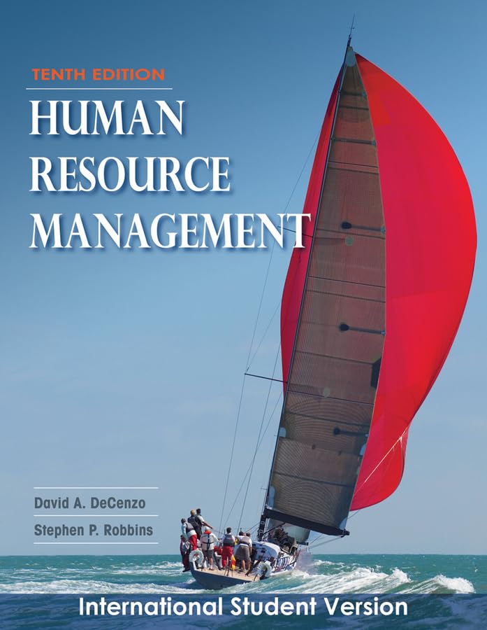 human resource management 10th international student edition david a. decenzo 0470505850, 9780470505854