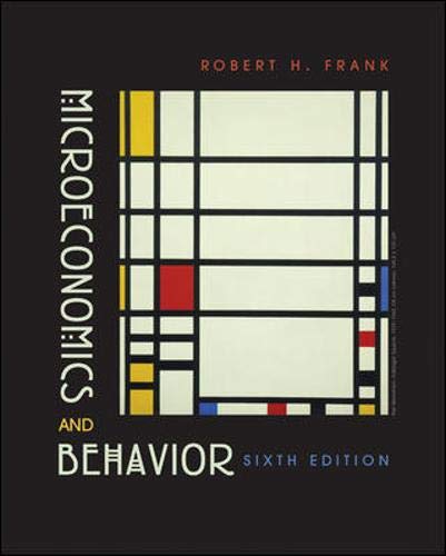 microeconomics and behavior 6th edition frank, robert h 0072977450, 9780072977455