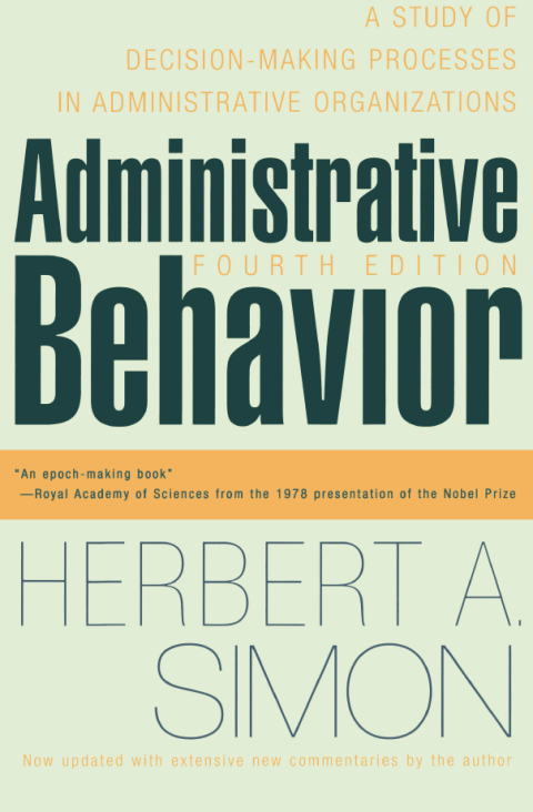 administrative behavior edition 4th revised edition simon, herbert a. 1439136068, 9781439136065