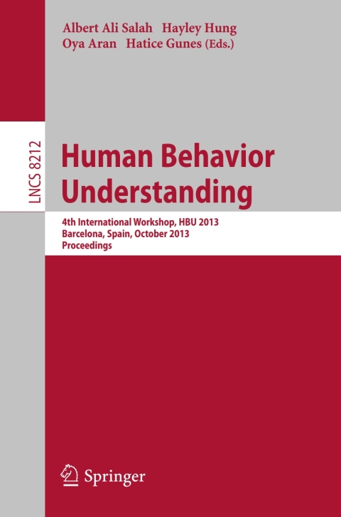 human behavior understanding 2nd edition author 331902714x, 9783319027142