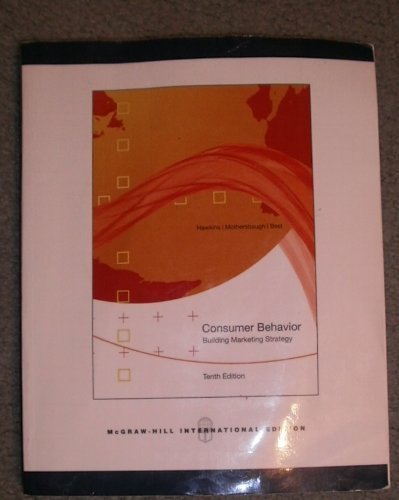 consumer behavior 10th international edition del hawkins 0071106685, 9780071106689