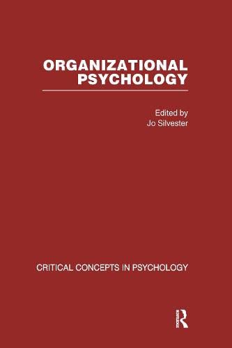 organizational psychology 1st edition jo silvester 0415400120, 9780415400121