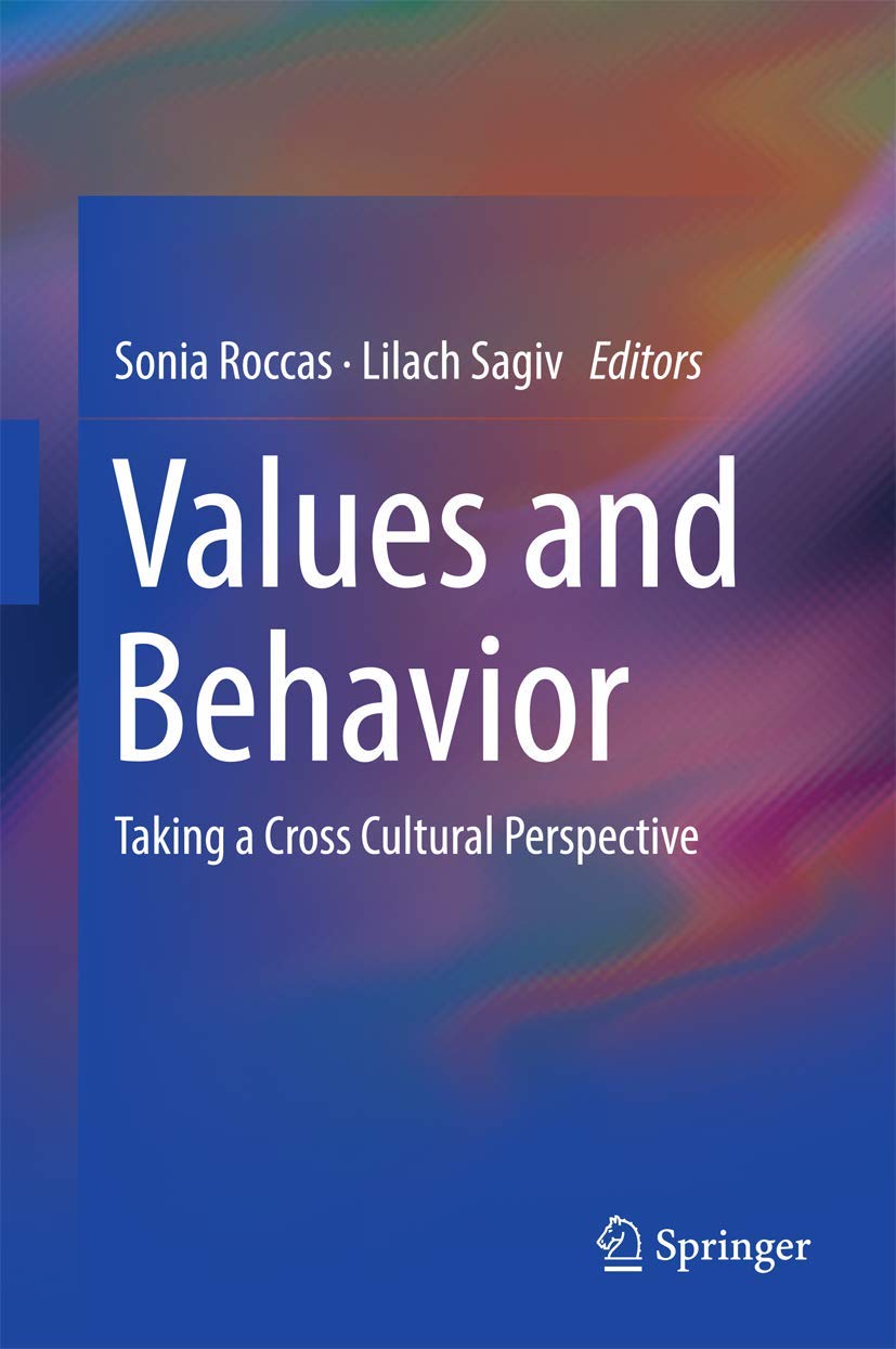 values and behavior 1st edition roccas 3319563505, 9783319563503