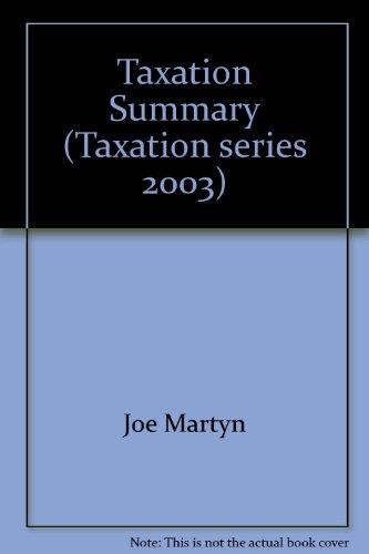 taxation summary  joe martyn, paul reck, terry cooney 1842600672, 9781842600672