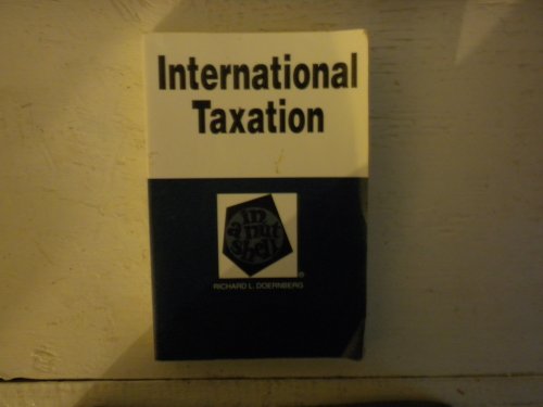 international taxation in a nutshell 4th edition richard l. doernberg 0314231560, 9780314231567