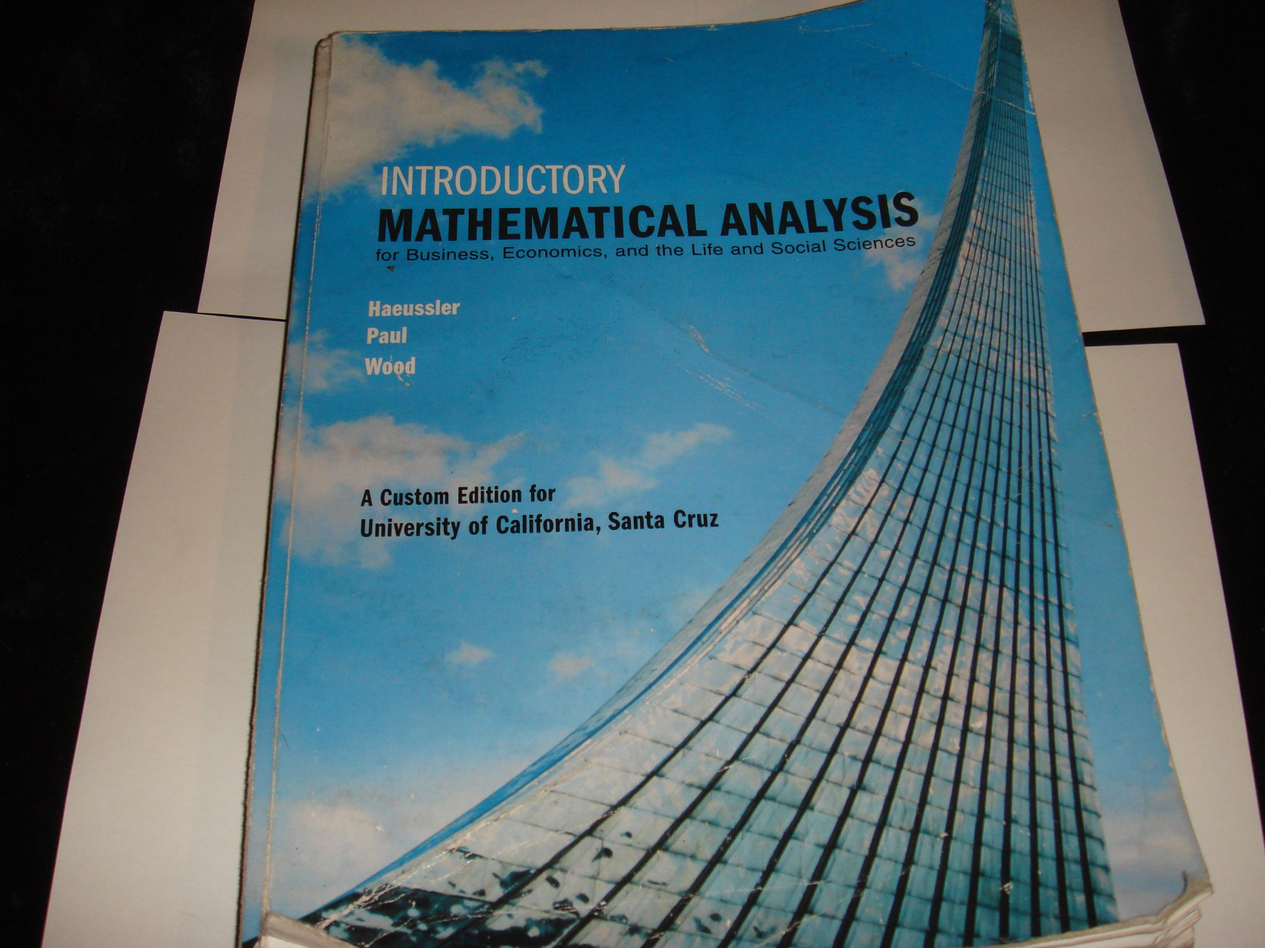 mathematical analysis for business economics and the life and social sciences custom edition earnest f.