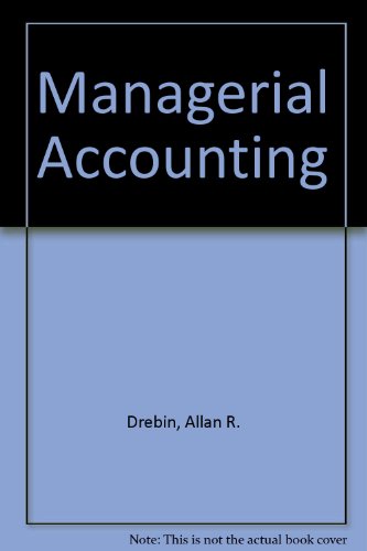 managerial accounting an introduction 3rd edition drebin, allan richard 0721631886, 9780721631882