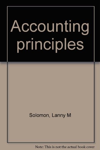 accounting principles 3rd teacher's edition solomon, lanny m 0314700455, 9780314700452