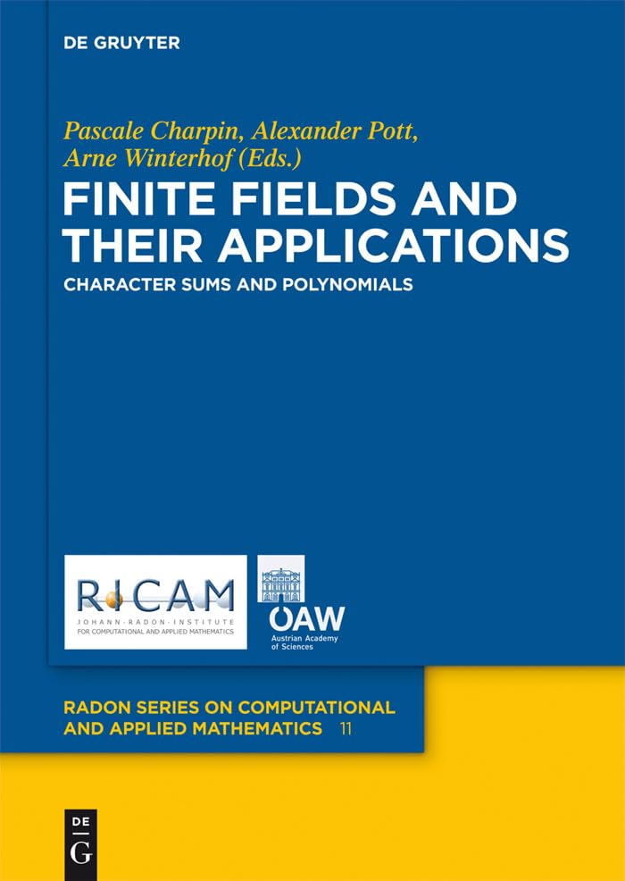 finite fields and their applications  unknown 3110282402, 9783110282405