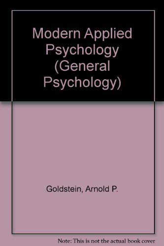 modern applied psychology  goldstein, arnold p. 0080345018, 9780080345017