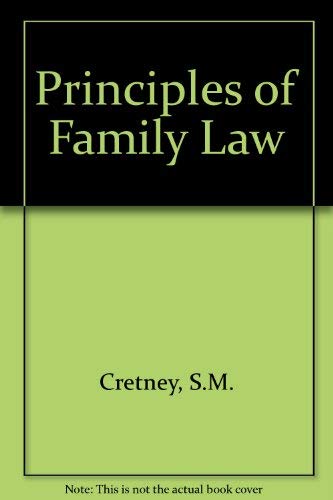 principles of family law 5th edition cretney, stephen m., masson, judith 0421372508, 9780421372504