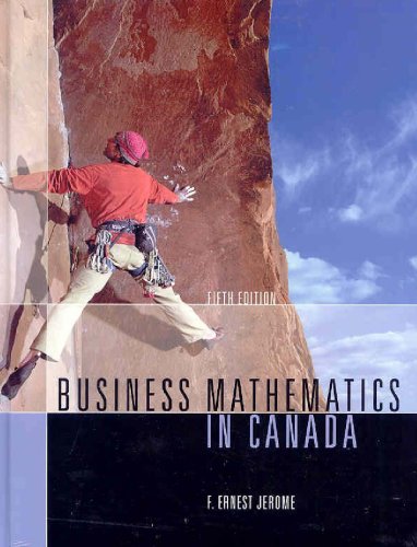 business mathematics in canada 5th edition f. ernest jerome 0070918643, 9780070918641