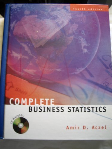 business statistics 4th edition aczel, amir d. 0072286814, 9780072286816