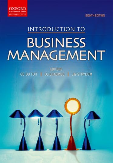 introduction to business management 8th edition du toit, gawie, strydom, johan, erasmus, barney 0195992512,