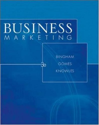 business marketing austrln edition bingham, frank g., gomes, roger, knowles, patricia a. 0072859113,