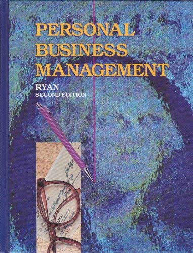 personal business management 2nd edition ryan, joan s. 053860378x, 9780538603782