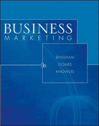 business marketing 3rd edition frank g. bingham 0071112529, 9780071112529